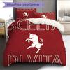 Torino F.C Bedding Quilt Set Quilt Cover Pillowcase Home Decoration Birthday Gift (1 * Duvet Cover + 2 * Pillowcase, Without Core)