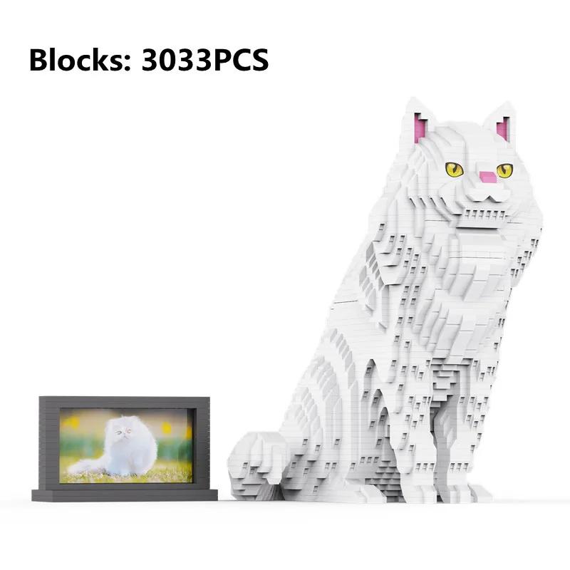 Mini Blocks Dog Realistic Designer Animal Golden Retriever Kit Persian Ragdoll Cat Creative Stem Educational Toy Home Decoration
