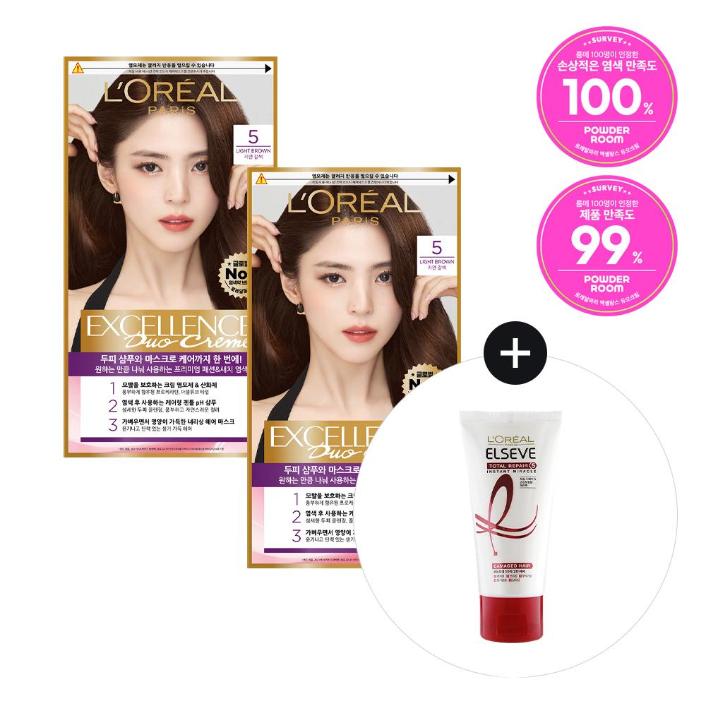 L'Oréal Paris NEW Excellence Duo Cream Double Plan 2 Types, Choose 1 (brown/light Brown)