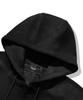 Trillion Leather Patch Suede Work Zip-Up Hoodie_Black
