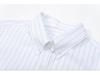 TBJL Women's White Pinstripe Campus Style Short Sleeve Blouse