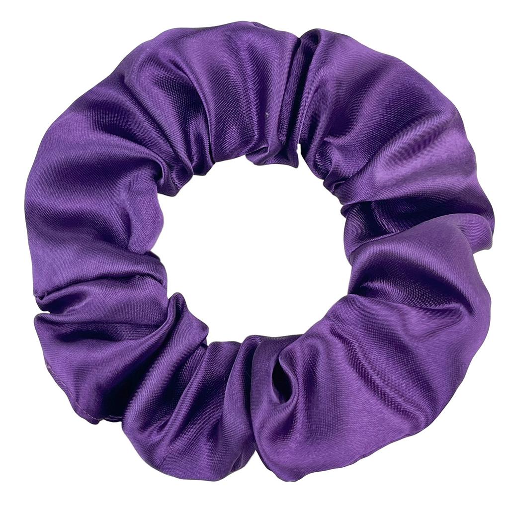 5 Stück Trendige Weinfarbe Satin Scrunchies Damen Niedliche Haarschmuck Mädchen Lila Violett Serie Scrunchies Elastische Haargummis
