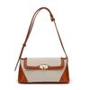 French Niche Color Block Crossbody Bag - Retro, Casual, Versatile Shoulder Bag