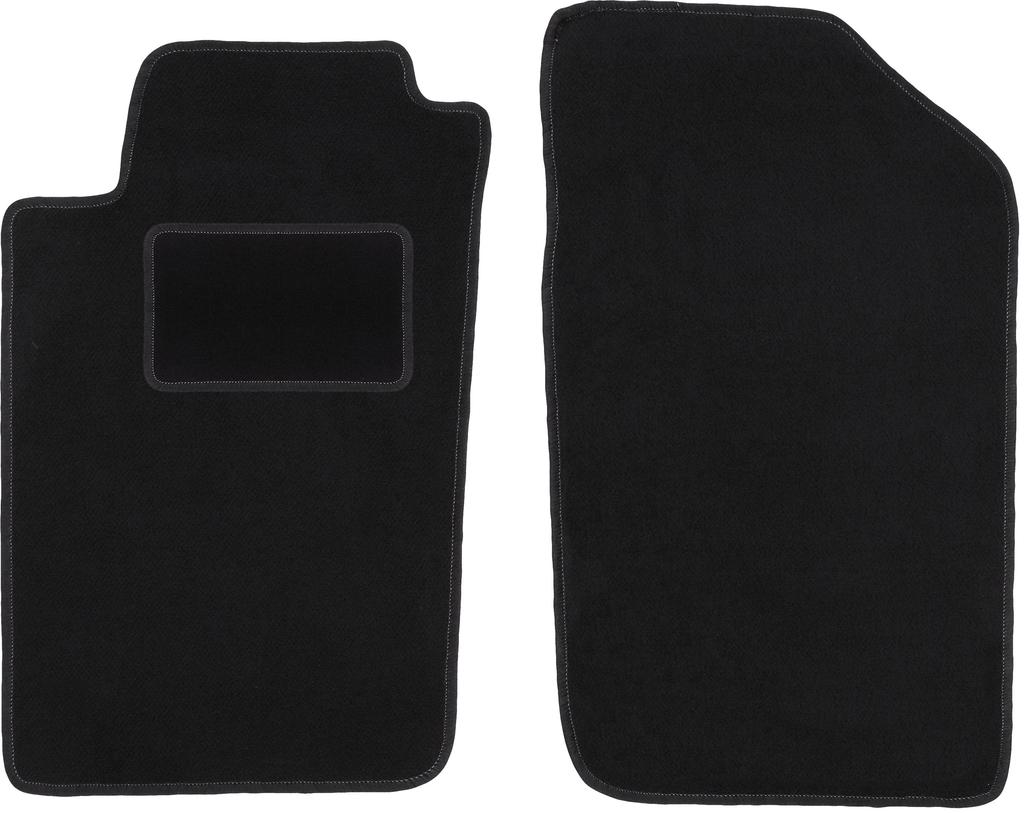 Front mats black for: Peugeot 206 hatchback, SW, station wagon, CC, cabriolet (1998-2010)