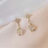 Ball Dangle Earrings Elegant Crystal Star Drop Earrings for Women Girls Wedding Party Festival Gift Jewelry