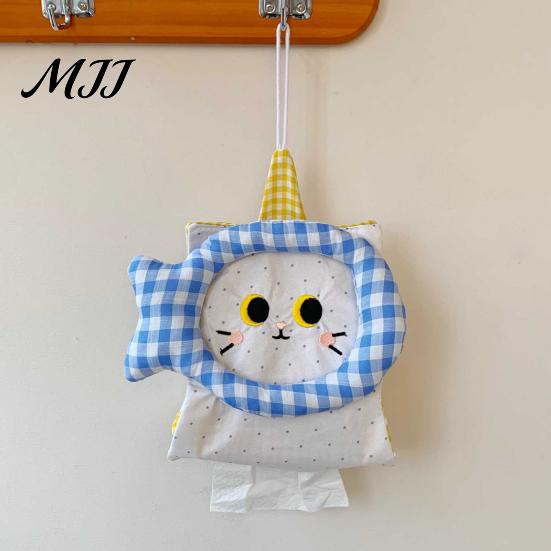 Dorm Room Storage Organizer Hanging Tissue Box Holder, Foldable Fabric Napkin Dispenser, Household Solution Durable Portable Organizer, for