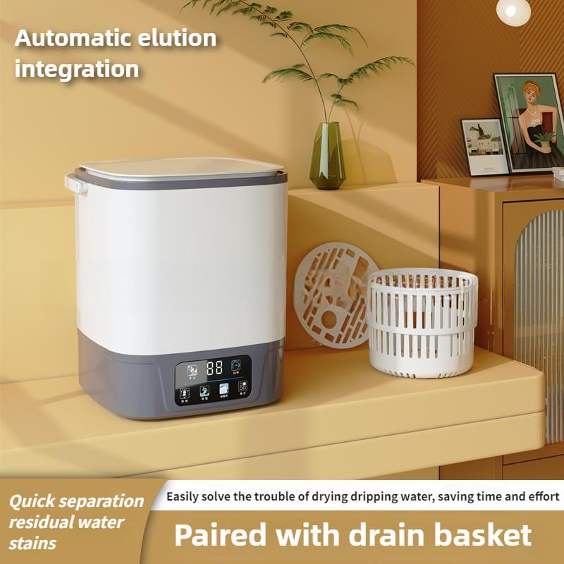 Macchina Integrata Intelligente Automatica per il Lavaggio e l'Estrazione di Vestiti, Capacità 10L, Mini Lavatrice Elettrica per Uso Domestico