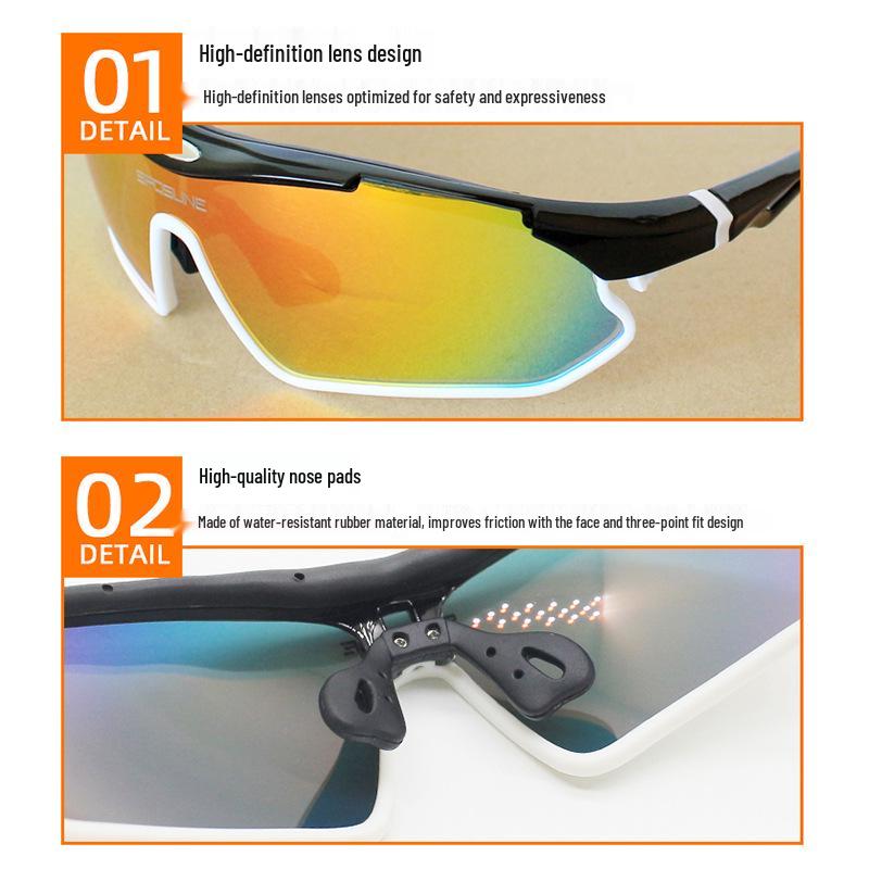 Photochrome Radbrille: Winddichte, sanddichte Brillen für Männer & Frauen - Outdoor-Sport- & Laufausrüstung.