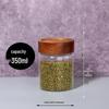 Acacia Wood Lid Glass Airtight Storage Jar for Honey or Bird's Nest