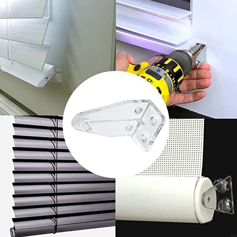 62KD 20Pcs Blind Hold Down Brackets Clear Clips Easy Installation Curtain Repair Part