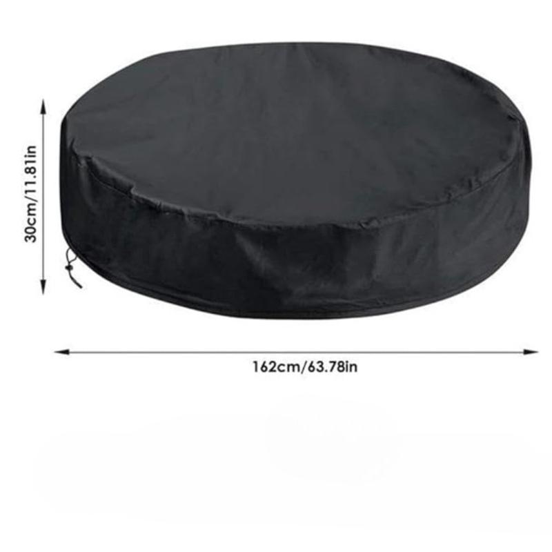 Faltbarer Hund Haustier Badebecken Abdeckung Groß Rund Zusammenklappbar Hund Haustier Pool Bade Wanne Kinderbecken für Abdeckungen Tragbar, Schwarz