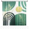 Aesthetic Abstract Arch Shower Curtain Machine Washable Waterproof Sun Arch Bath Curtain for Bathroom Dormitory Living Room