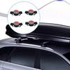 4 Pieces Car Roof Box Clips Clamps Accessories Simple Assembly Sturdy Black Luggage Bag