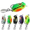 3cm 3.2g Ray Frogs Crankbait Lures PVC Frogs Lures Soft Frogs Baits for Blackfish Fishing Lures with Double Hook & Blade