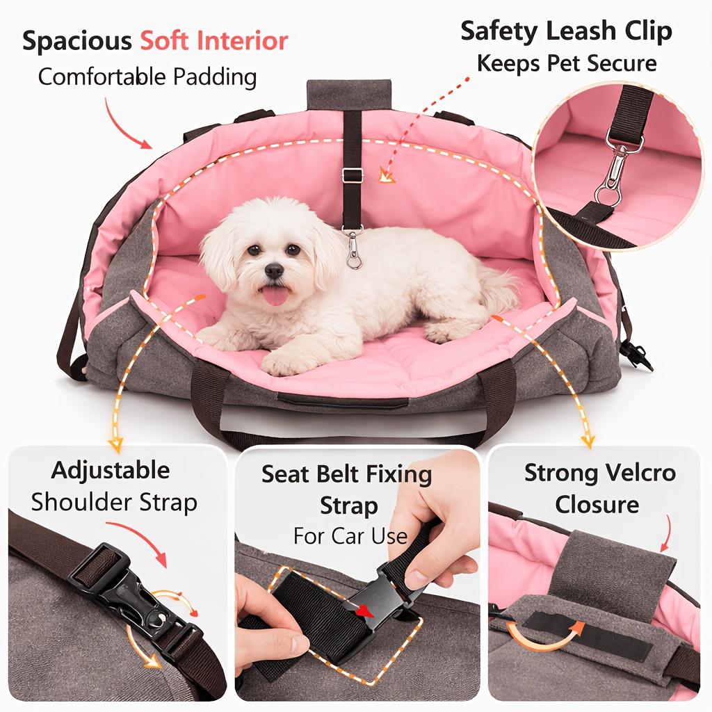 Paw Sauvy Two In One Pet Bed Travel Bag Portable Foldable Dog Soft Scratch Resistant Leash Hook Camping Outdoor Daily Travel Use