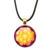 New Necklace Mandala Art Picture Rope Chain Glass Pendant Necklaces Sacred Geometry Yoga Om Fashion Jewelry Gift