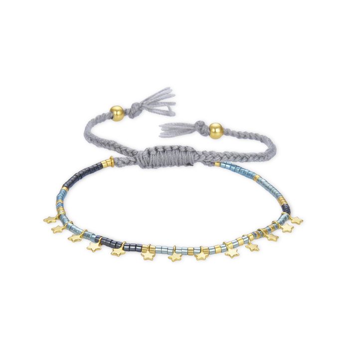 Bracelet - LUXENTER - Muh - Argent 925 - Finition or Jaune 18K - Fermoir Nœud