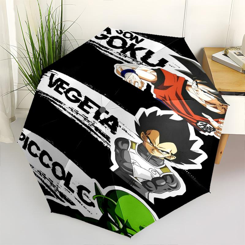 1 PC Automatic Folding Umbrella - Dragon Ball Pattern Portable Foldable Design With 8 Ribs Christmas Birthday Gifts