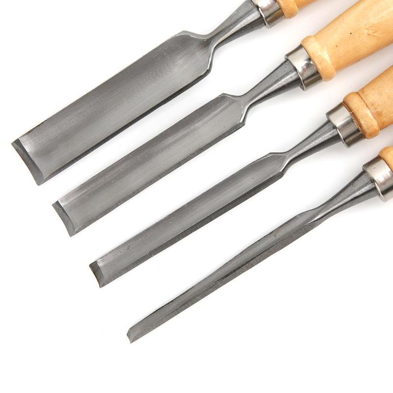 4PCS Woodworking Carving Chisel Carpenter Hand Carving Knife Carpentry Tools