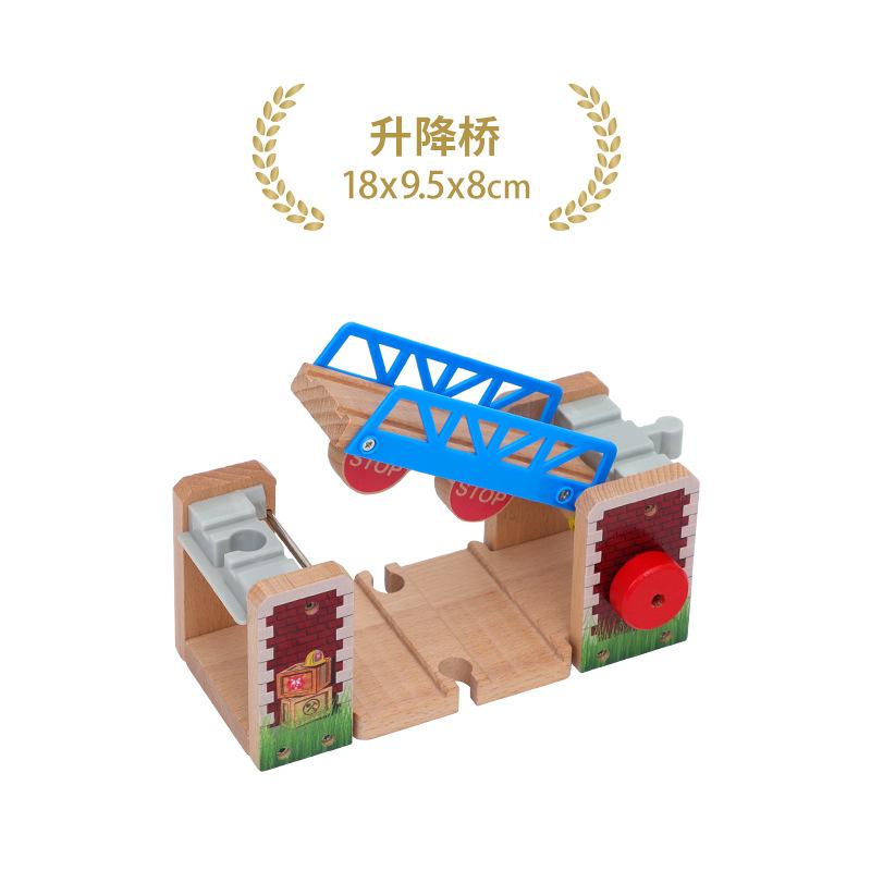 Wooden Train Track Accessories Wood Railway Track Train Station Bridge Tunnel Compatible All Brands Wooden Track Toys