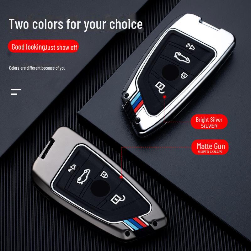 BMW 5 Series Key Cover for 530, 525, 325li - Metal Shell with Buckle