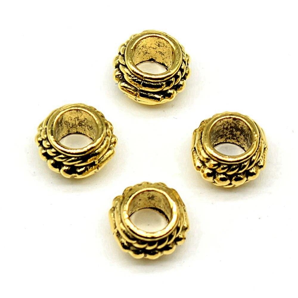 

Бусины с большими отверстиями, свободные бусины-разделители, мужские аксессуары, украшения ручной работы для мужчин A01-20pcs-8x8x5mm