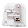 2 Way Power Distribution Block 0GA 1 In 2 Out Zinc Alloy Chrome Plated Universal for Car Boat