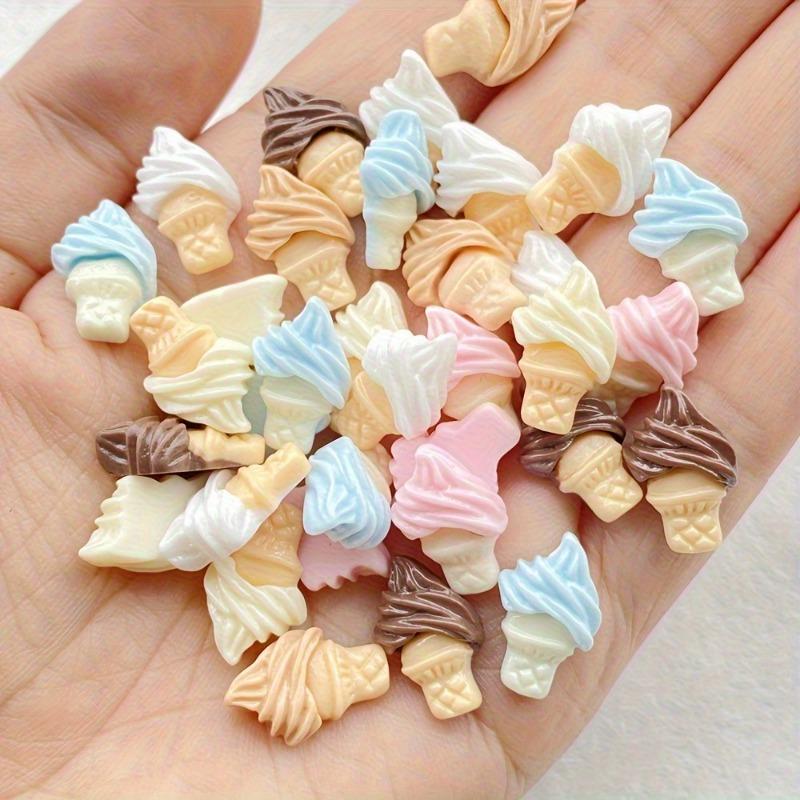 

Chocolate Ice Cream Resin Nail Art Charm Flat Back Decoration DIY Nails Scrapbook Wedding 10pcs разноцветный