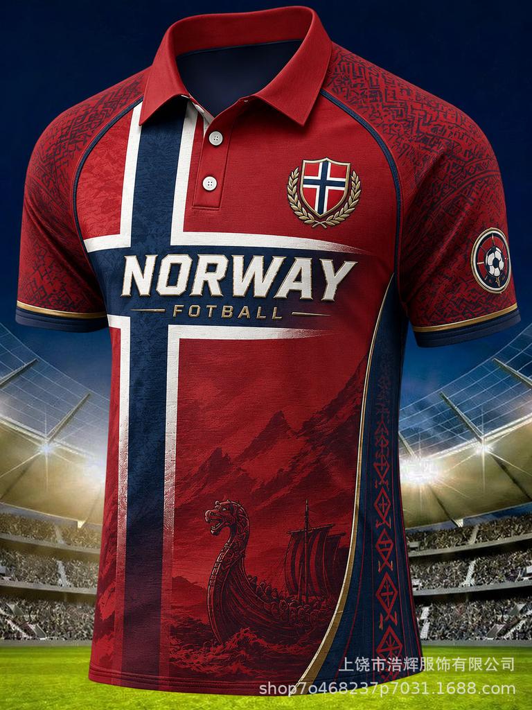 New 3D Printed Men's Retro Fashion Casual Summer Lapel Polo Shirt Top