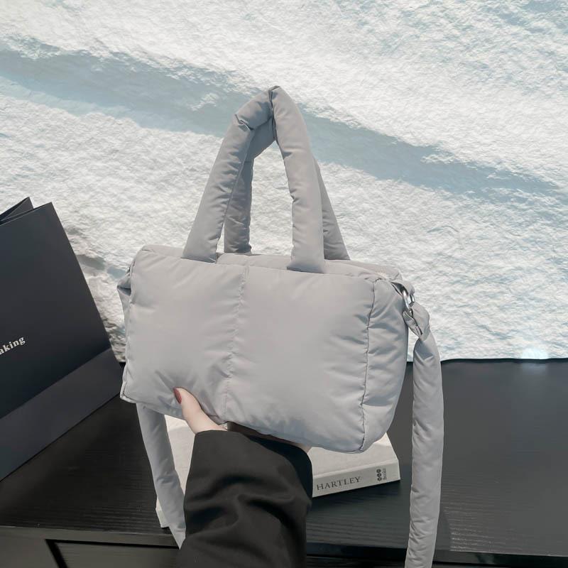 

Сумка-тоут ручна/на плече з наповнювачем з бавовни Висококласна мода Універсальна Легка М яка Пухова Тканина Сумка Кросбоді