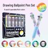Blue Fruit Multi-Color Gel Pen Set - 30 High-Quality Stackable Press-Type Ballpoint Pens for Journaling