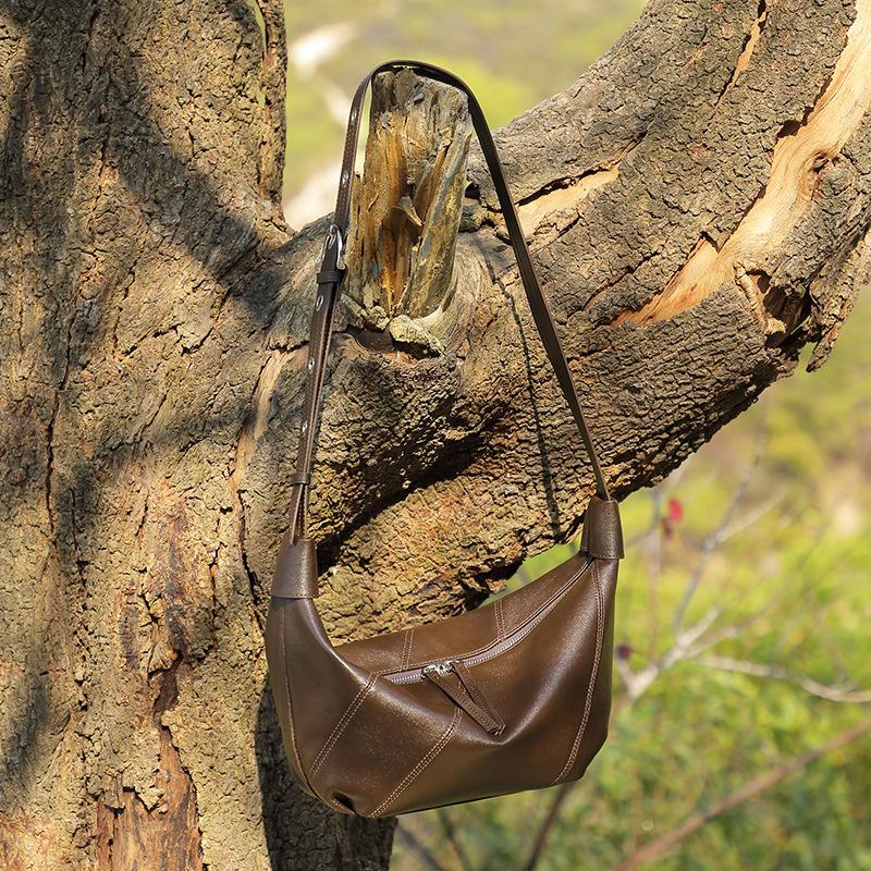 Erste Schicht Leder Frühling Leder Licht Luxus High Sense Nische Mode Single Shoulder Crossbody Achseltasche Frau