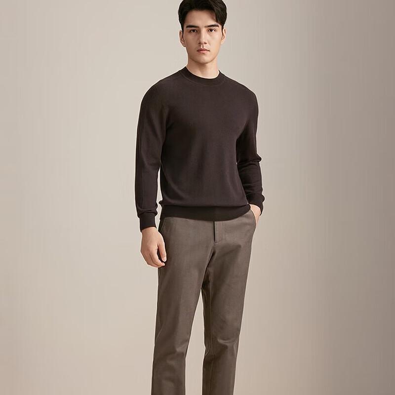 YOUNGOR Men s Hemp Blend Round Neck Wool Sweater L 105cm