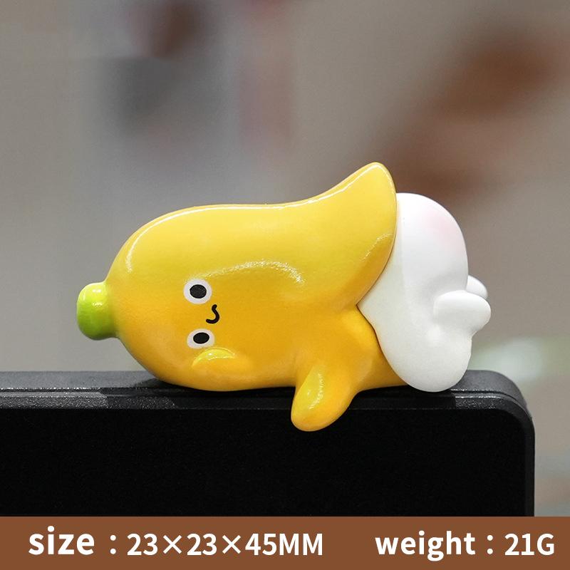 Adorable Mini Yellow Chick Figurines Cartoon Kawaii Decor Ornament for Office Desk Teen Bedroom Birthday Gift