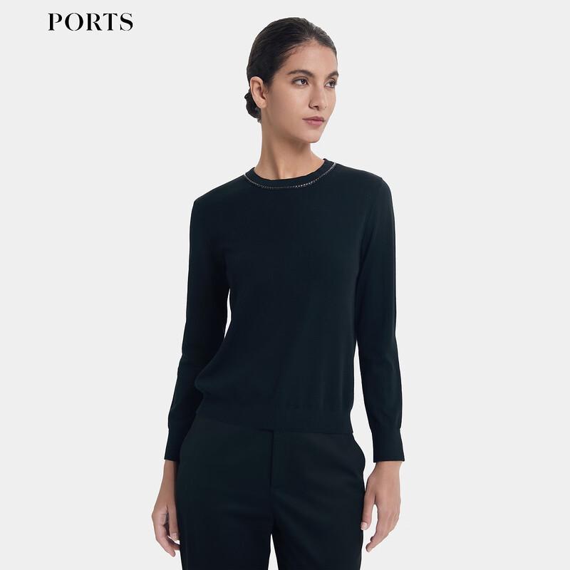 PORTS Women's Long-Sleeve Knit Crew Neck Sweater