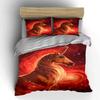 Fiery unicorn on galaxy. Bedding sets Duvet cover sets Duvet covers Pillowcases(1* Duvet Cover 2* Pillowcases without duvet insert)