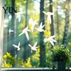 Dekorative Fensteraufkleber Weiße Kolibris Aufkleber gegen Vogelkollisionen, Anti-Kollisions-Haftfolien Aufkleber, Schlag Indoor Blendungsreduzierung Prävention Glas