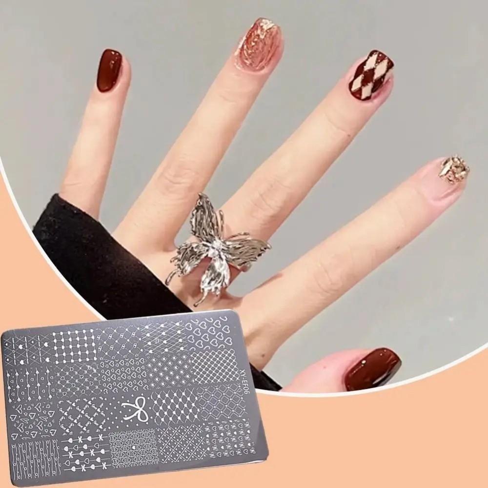 Flower Pattern Nail Art Plate Clear Textures Nail Stamping Plate Manicure Template  for Nail Salon