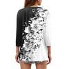 Women's T Shirt Print Button 3/4 Sleeve Daily Weekend Fashion Basic V- Neck Regular Top