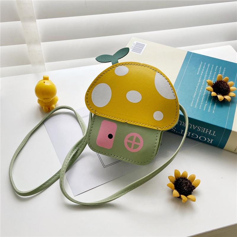 New Cute Girls Mushroom Purse Handbags Fashion Baby Kids Mini Crossbody Bags Children Small Shoulder Bags Wallet