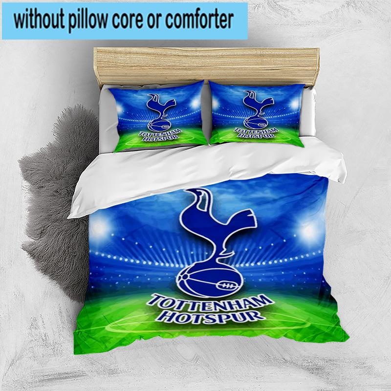Set Biancheria da Letto Stampato Design Tottenham Hotspur F.C. 3 Pezzi Chiusura Copripiumino Include 1 Copripiumino & 2 Federe Set Biancheria da Letto Decorazioni per la Casa Regali