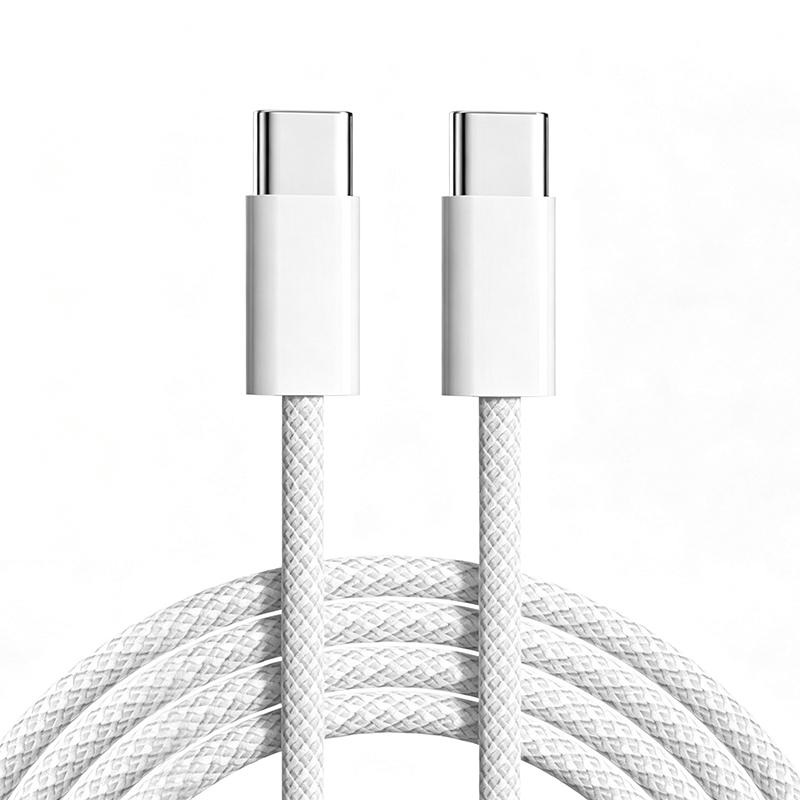 Original Apple 1M Type‑C To Type‑C Braided Fast Charging Cable Stable Power Delivery Durable Wire Universal Compatibility For Tablet Laptop