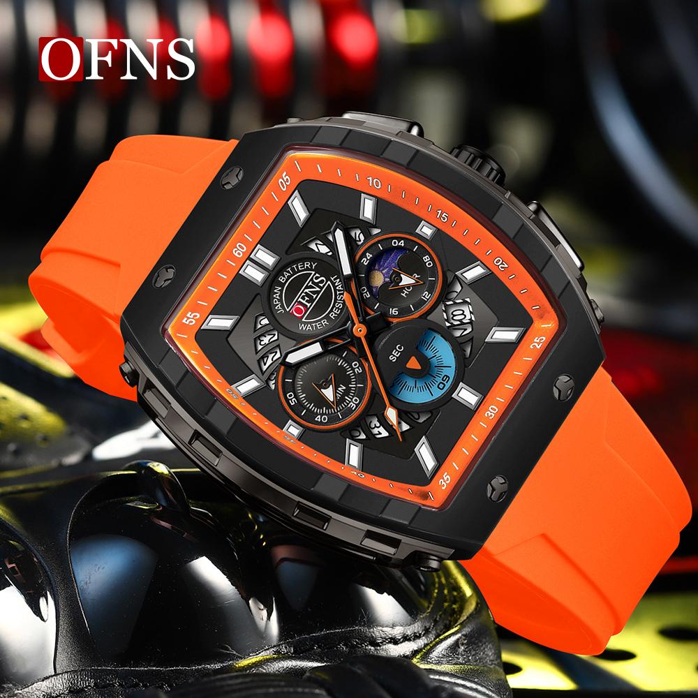 Fashion Student Quartz Watch Multi Functional Three Eye Six Pin Waterproof Luminous Calendar Men's Quartz Watch