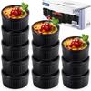 Ceramic Baking Bowls Black 260 Ml 12 Pcs.