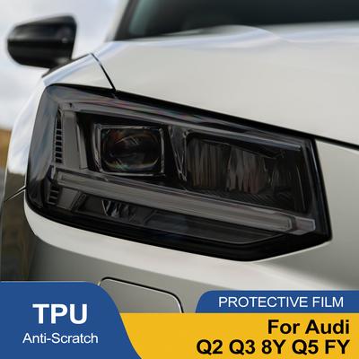 Für Q2 Q3 8Y Q5 FY Auto Scheinwerfer TPU PPF Schutzfolie Rauchschwarz Vorgeschnitten Auto Vinyl Folierung Kratzfest Maßgeschneidert