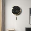 Nordic Luxury Pendulum Clocks Wall Home Decor Creative Metal Wall Clock Modern Gold Silent Watch Living Room Decoration Gift