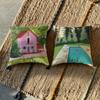P-Yukiko Noritake Cushion Cover Natural Linen Pillowcase Set, All-In-One Decor For Sofa, Bedroom & Chair