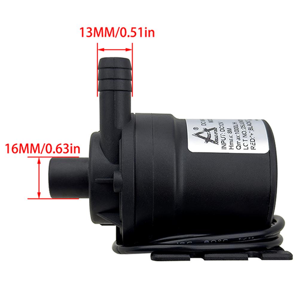 DC12/24V Brushless Motor Water Pump, 1000L/H, 8M Head 1/2" Submersible Pump, Shower Booster Pump, IP68,pagoda Joint