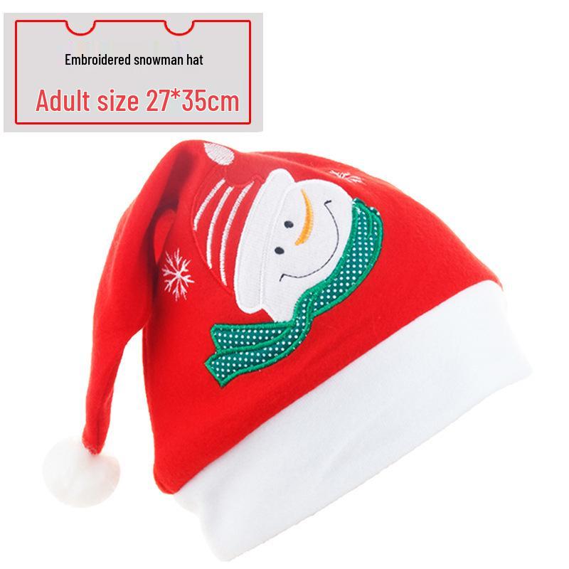 2025 Luminous Christmas Hat: Snowman & Reindeer Design for Kids & Adults