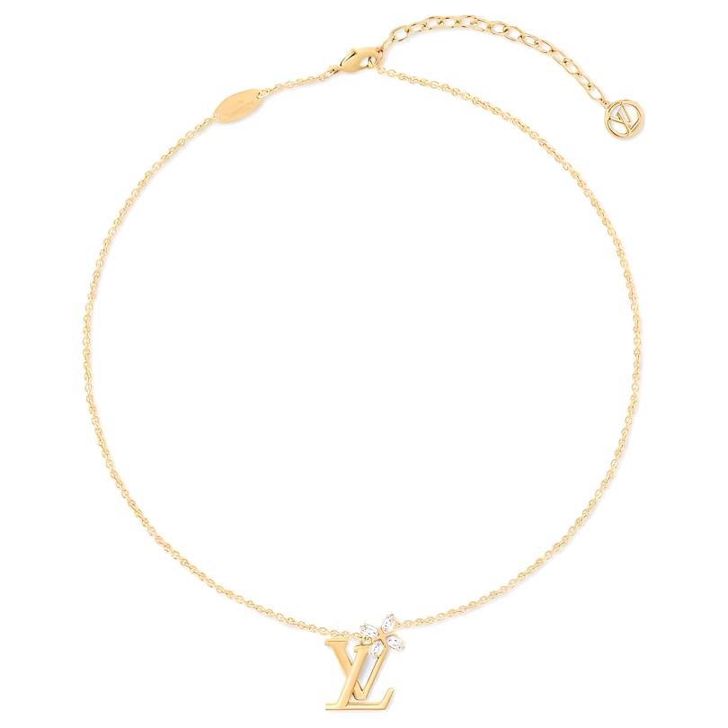 Louis Vuitton Iconic Pendant Design Metal Necklace Women Necklace Gold M02167